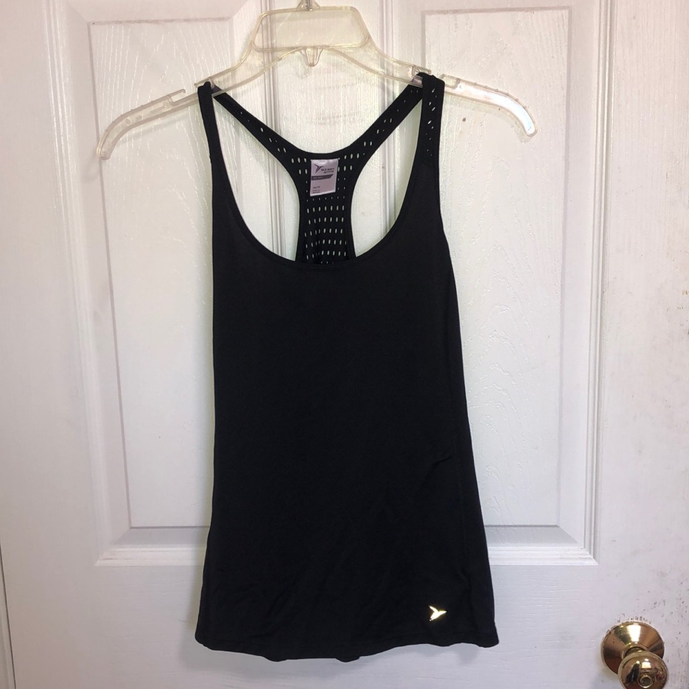 Old Navy Active Go Dry Racerback Black Tank Top